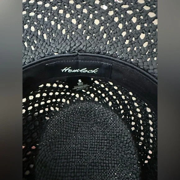 Hemlock Hat Co. Waverly Boater in Onyx – Size S, NEW/Unworn, Seashell Trim - Picture 7 of 11